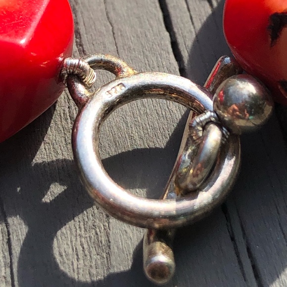 Red Coral / Turquoise Bracelet and Earring Set - Picture 10 of 16